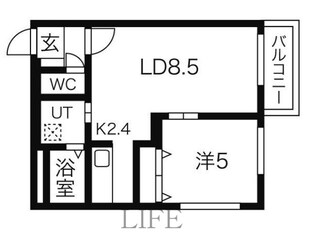 ラフェリア豊平公園の物件間取画像